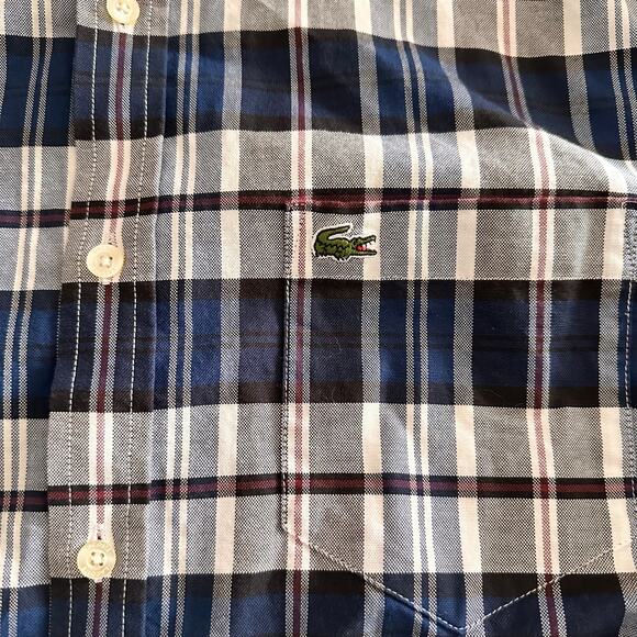 Locaste Regular Fit Blue Gray Plaid Size Medium Mens NEW - Picture 2 of 3